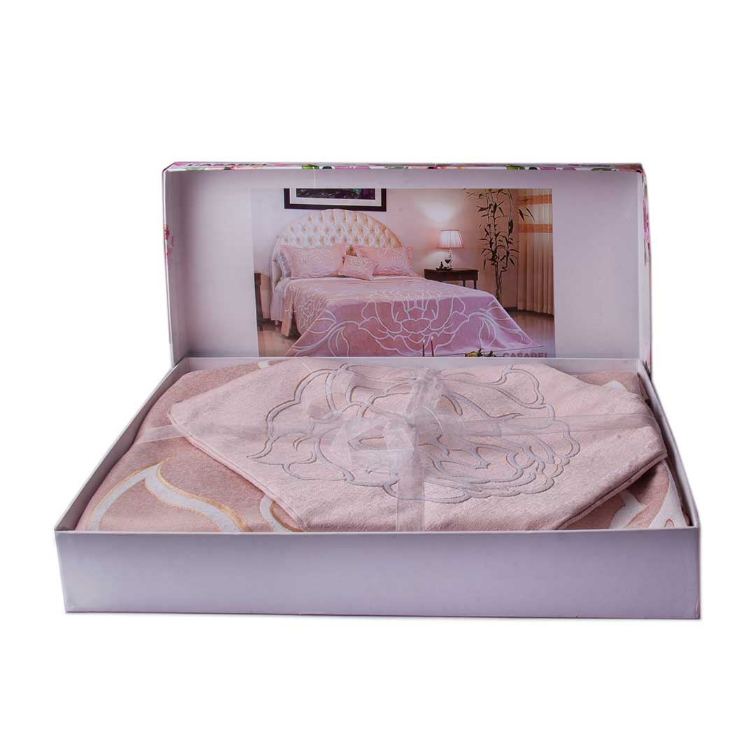 ست روتختی شانل کازابل طرح رزامون Casabel Bedspread Rosamon Double Pink