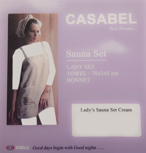 حوله ست سونا-زنانه کازابل طرح لیدی Casabel Lady's Sauna Set Cream